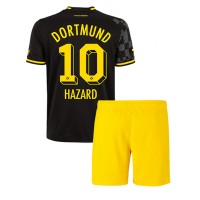 Borussia Dortmund Thorgan Hazard #10 Fotballklær Bortedraktsett Barn 2022-23 Kortermet (+ korte bukser)